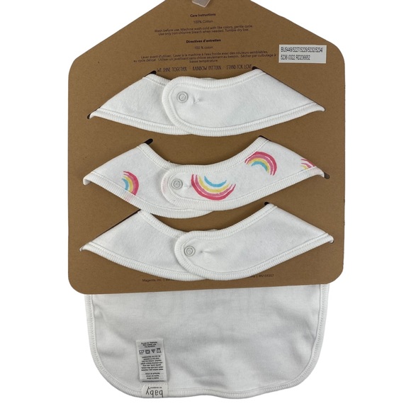 NWT Set of 3 Rae Dunn Round Baby Bibs - Picture 2 of 7